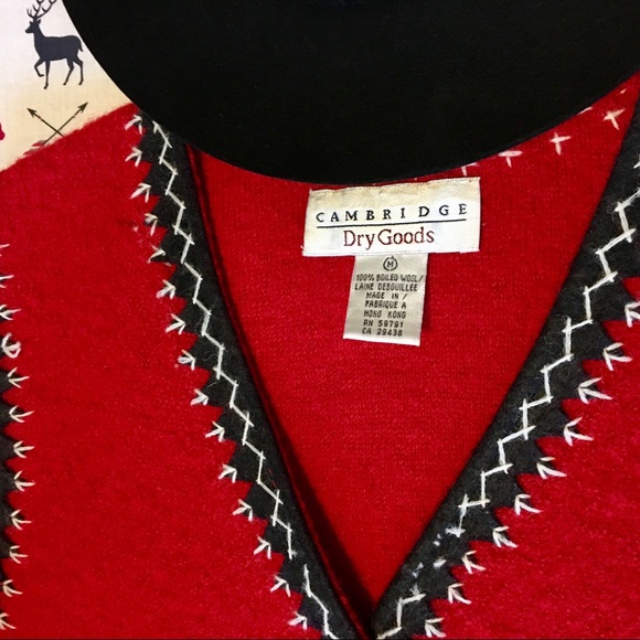 Cambridge Dry goods 100% Wool western vest - Picture 2 of 4